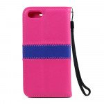 Wholesale iPhone 7 Magnetic Flip Leather Wallet Case (Hot Pink)